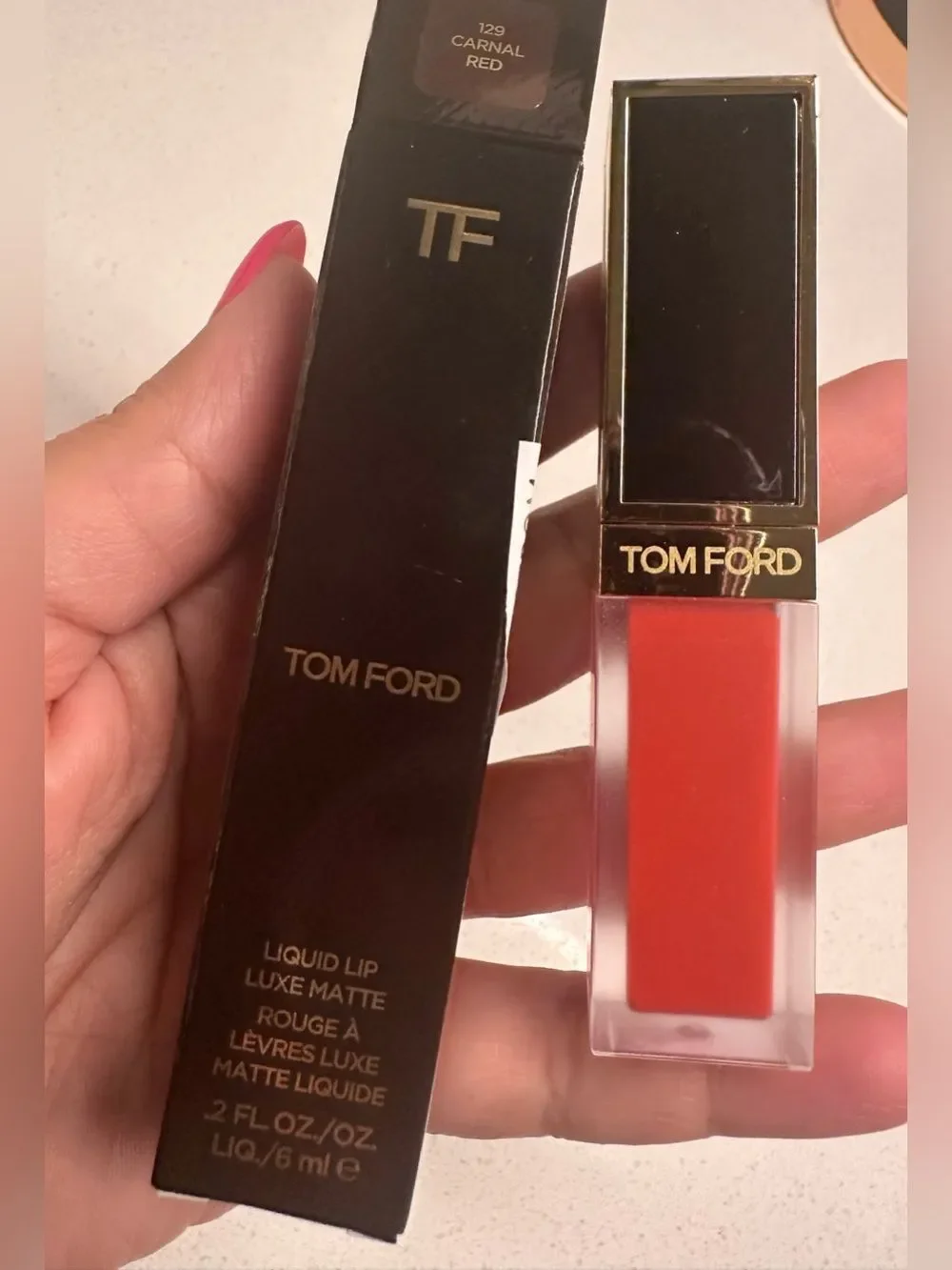 TOM FORD Liquid Lipstick Luxe Matte Color: Carnal Red